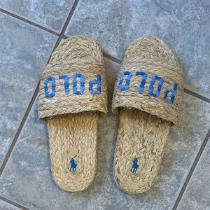 Polo by Ralph Lauren Tan and Blue Sandals